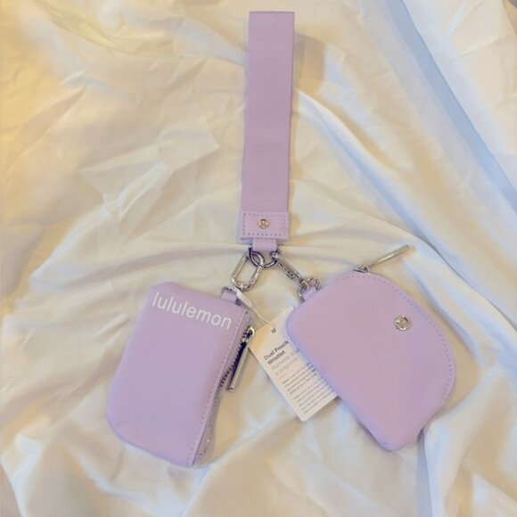 lululemon athletica Accessories - lululemon athletica Lavender Purple Dual Pouch Wristlet Accessory Set brand new